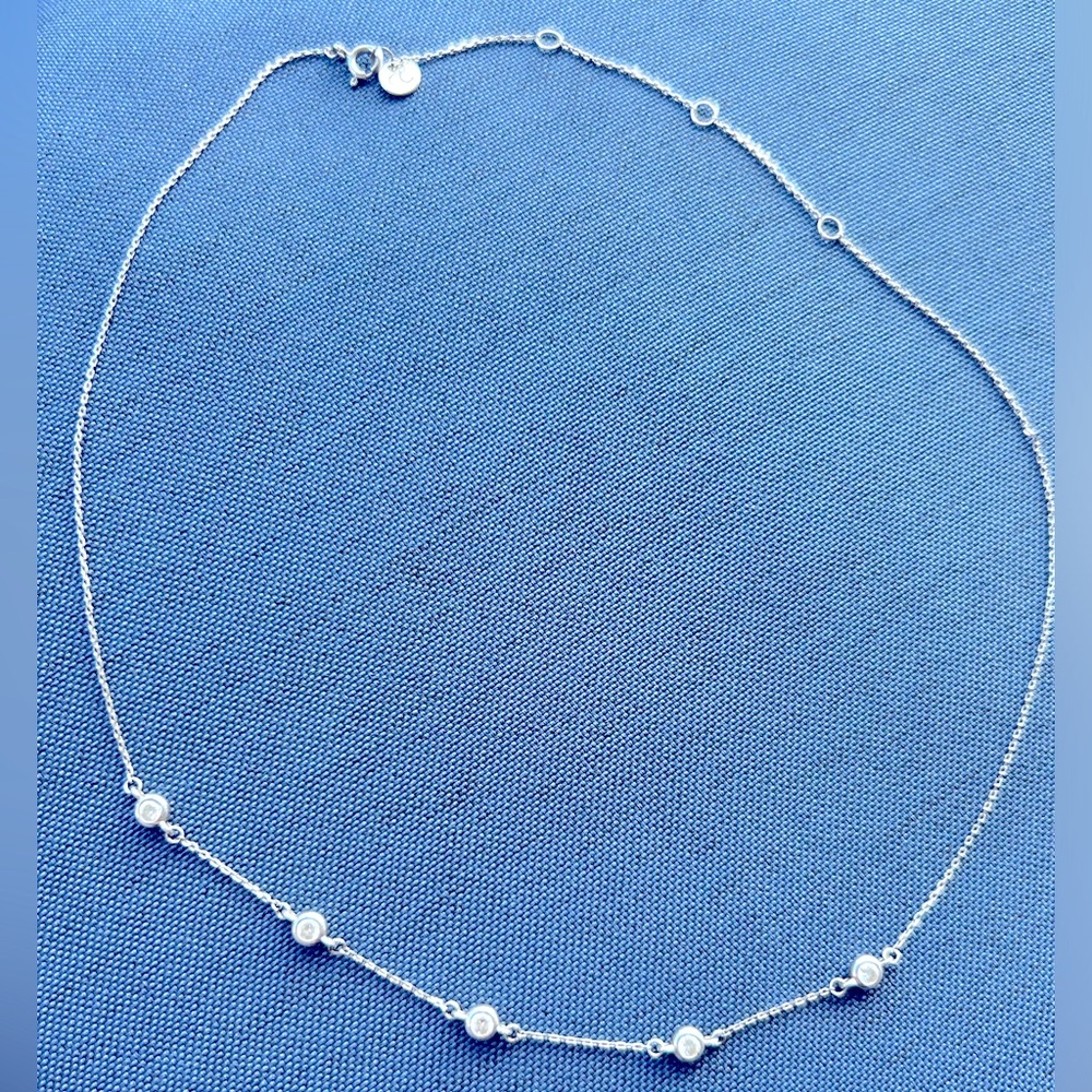 Touchstone Crystal By Swarovski Zirconia Sterling Silver Necklace